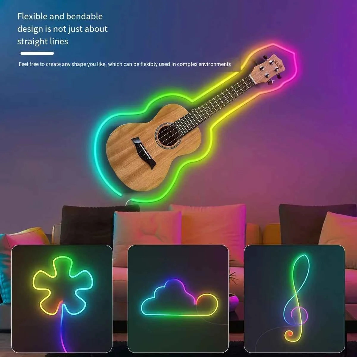 RGBIC Neon LED Strip Light – Bluetooth App Control, Music Sync & Dream Colour