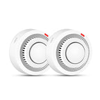 Tuya WiFi Smart Smoke Detector 2-Pack | 85dB Alarm, App Alerts, Alexa & Google
