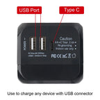 4-in-1 Universal Travel Adapter with USB & USB-C Ports | Worldwide Plug Converter