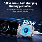 USB-C 140W Fast Charge Auto Cut-Off Adapter | Smart Full-Charge Disconnect