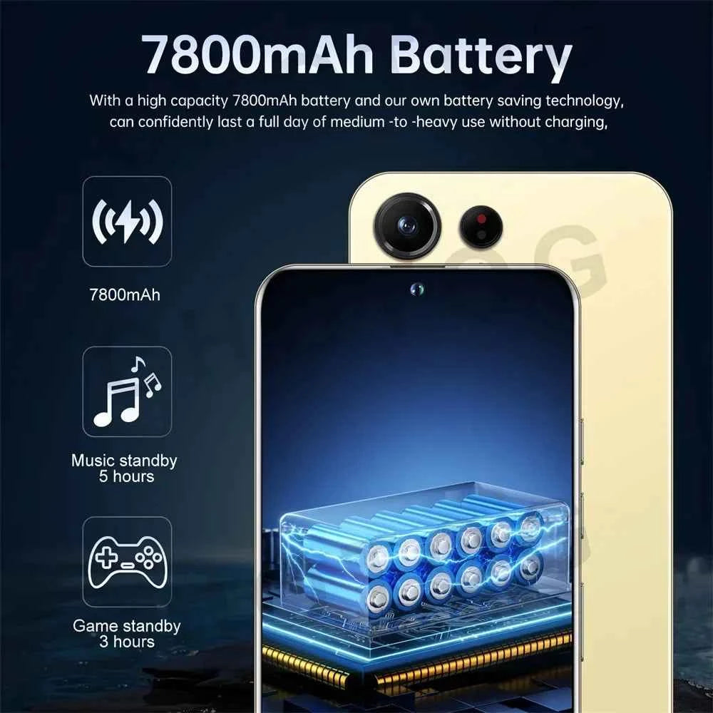 SMS 24 Ultra Smartphone | 7.3" HD+ Display, 7800mAh, 108MP Camera, Android 14