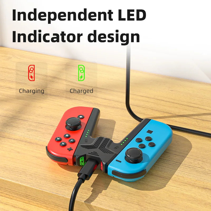Aolion Joy-Con Charging Grip for Nintendo Switch & OLED – Portable Charging Dock Bracket