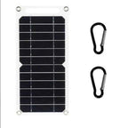 30W Waterproof Solar Charging Panel – 6.8V Portable USB Power Supply for Camping, Hiking & Mobile Devices