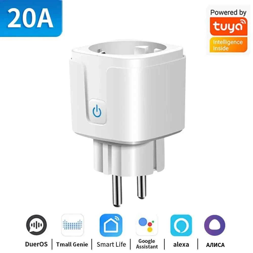 TNCE Tuya Smart Plug WiFi & ZigBee 3.0 – EU 16A/20A with Power Monitor, Timer & Voice Control