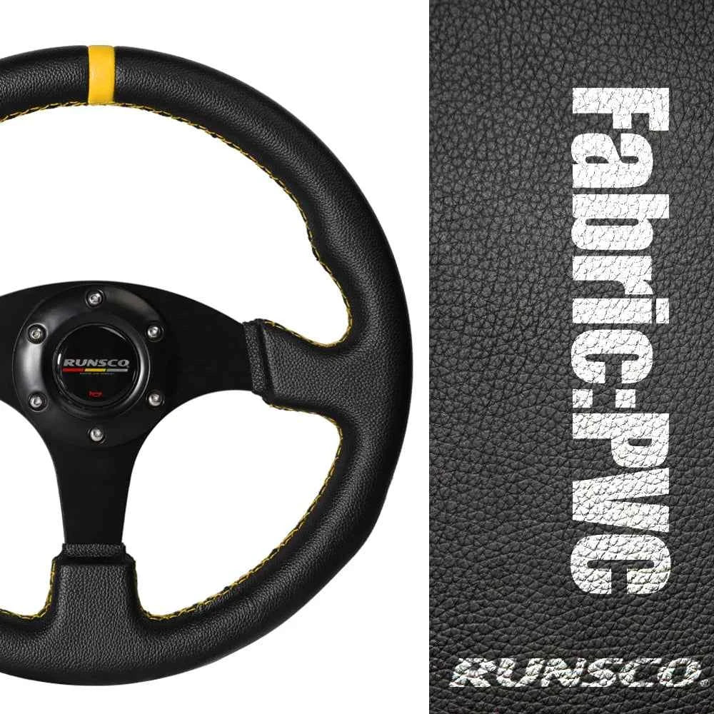 330mm Aluminium Racing Steering Wheel – 13" Flat Drift Simulation Universal Fit