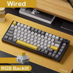 AJAZZ AK820 Pro Mechanical Gaming Keyboard – Tri-Mode Wired/Wireless, RGB Backlit, Hot-Swappable, 70% Compact | PC & Mac