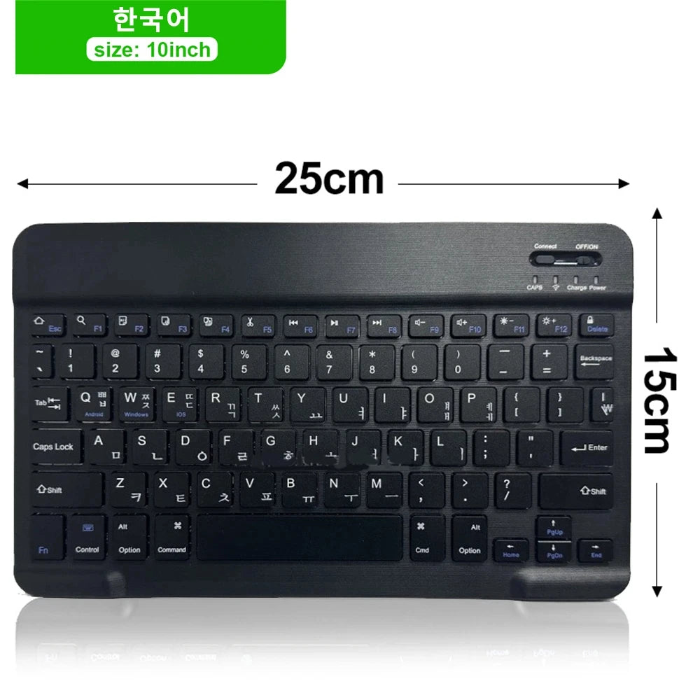 Bluetooth Wireless Keyboard & Mouse Combo – Silent, Multi-Language, Compatible with iPad, iOS, Android & Windows