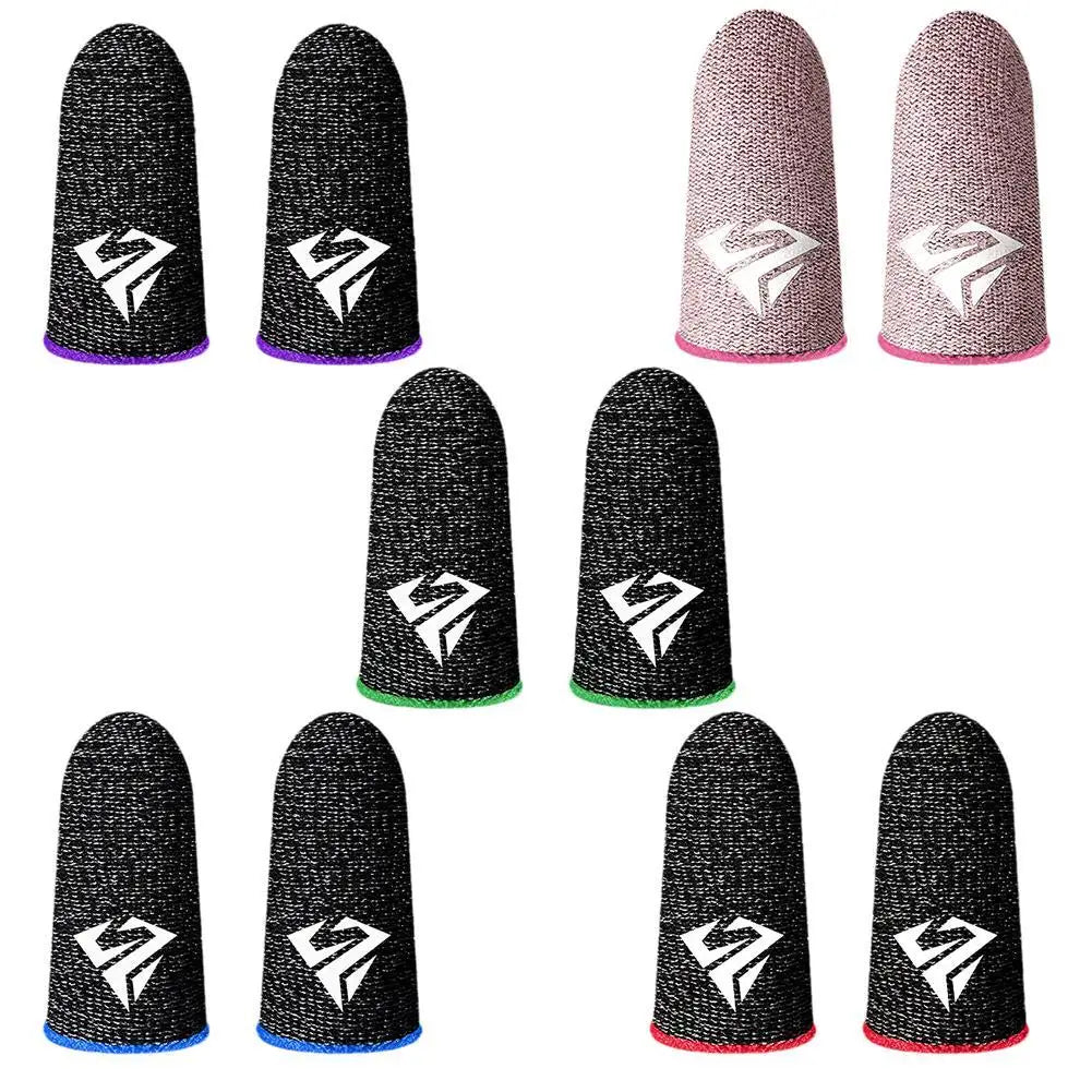 Esports Fingertip Sleeve Gloves – Carbon Fibre Sweatproof Anti-Slip Touch Screen Finger Cots for Mobile Gaming