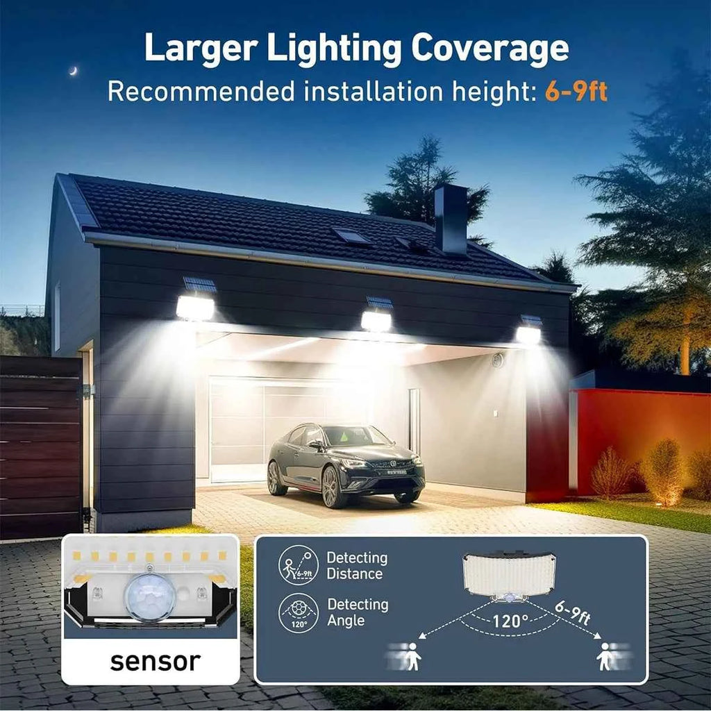 Solar Security Flood Light | 234 LED, 3 Modes, Motion Sensor, Remote, IP65