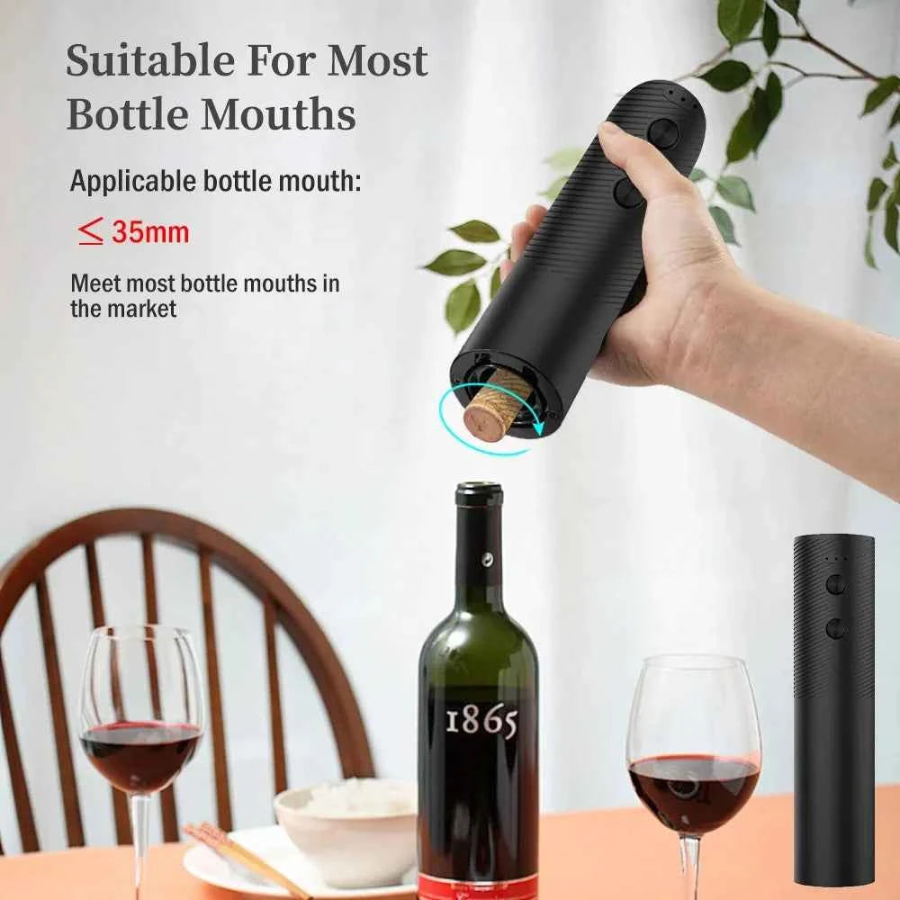 Electric Wine Bottle Opener – Rechargeable Automatic Corkscrew