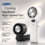 KINSCOTER Foldable Handheld Fan — 3600mAh, 100-Speed Control, Ice-Cool Technology