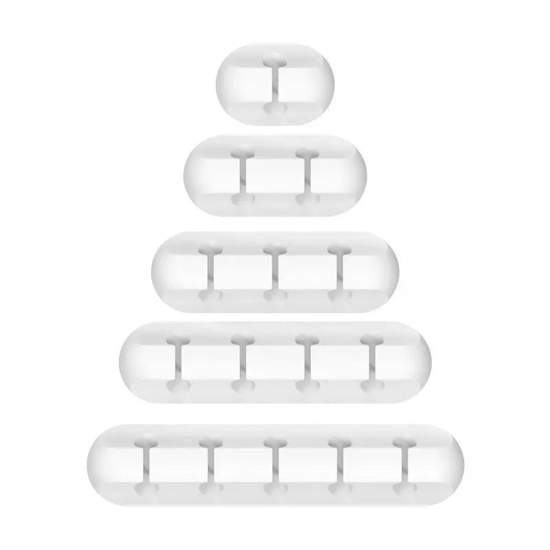 Silicone Cable Organizer Clips — Desktop Cable Management for USB & Earphone Cables