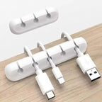 Silicone Cable Organizer Clips — Desktop Cable Management for USB & Earphone Cables
