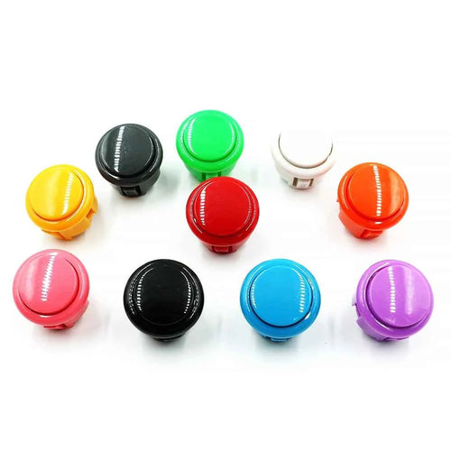 24mm & 30mm Arcade Push Buttons – Sanwa-Style Coin Start Switch for Hitbox & DIY Joystick