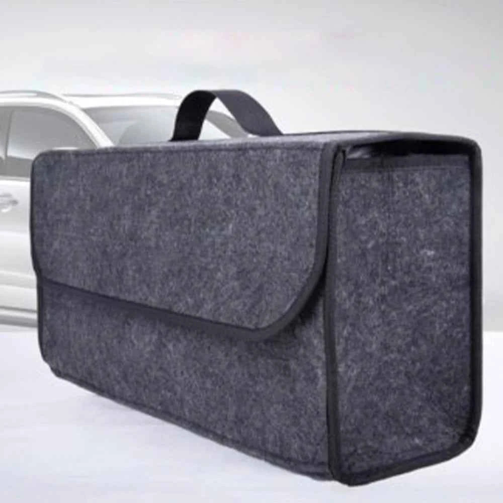 Car Trunk Organizer – Large Anti-Slip Felt Storage Bag with Compartments