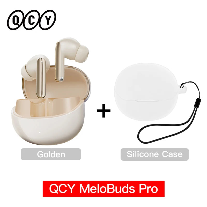 QCY MeloBuds Pro ANC Wireless Earbuds – 46dB Hybrid ANC, LDAC Hi-Res, Bluetooth 5.3, 6 Mic, 34H Playtime