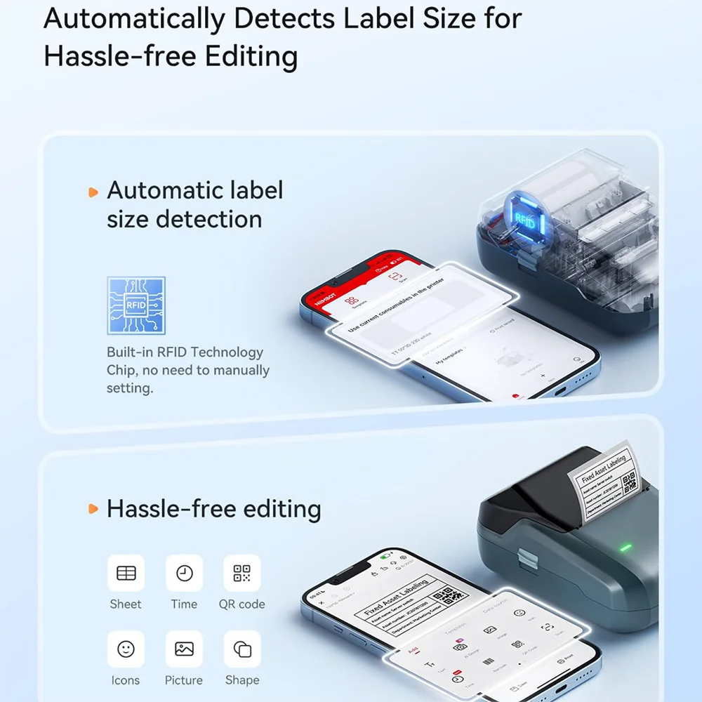 NIIMBOT B1 Portable Bluetooth Label Printer — 2-Inch Thermal Sticker Maker for Smartphones & PC