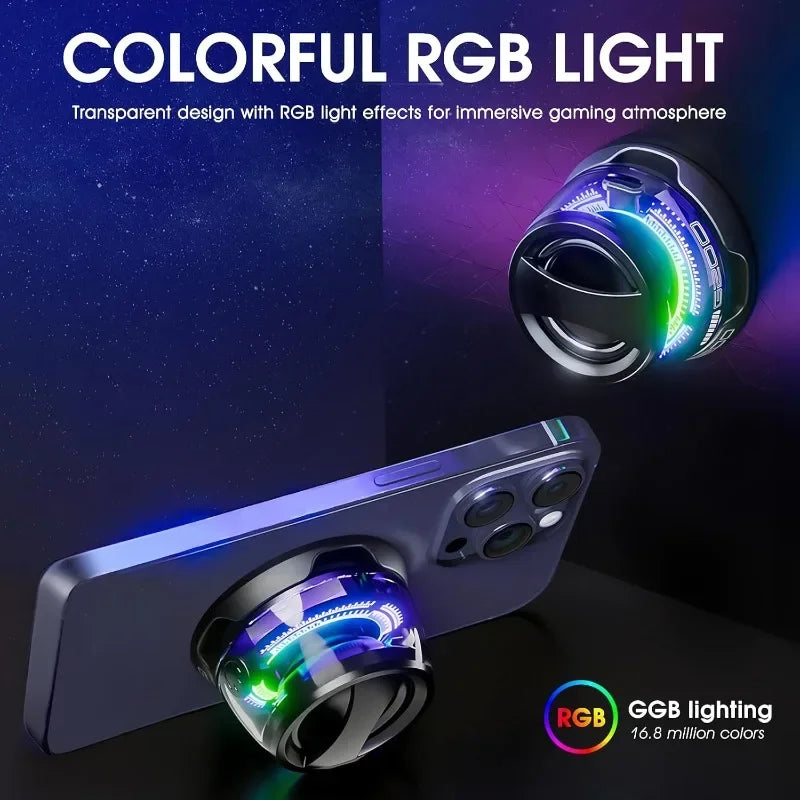 Outdoor Magnetic Bluetooth Speaker – Portable Mini Travel Stereo with RGB Light & Phone Holder for iOS & Android