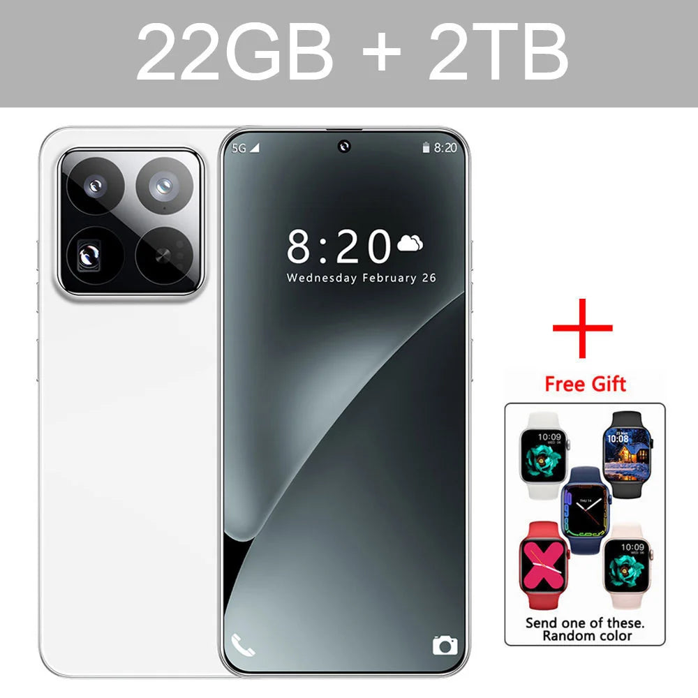 14T Pro Smartphone | 7.3" Full Display, 8000mAh, 108MP Camera, Android 15