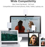 LED Clip-On Selfie & Video Conference Light – 3 Lighting Modes for iPhone, Laptop & Camera