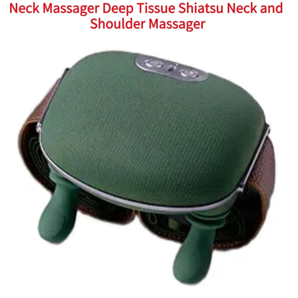 Electric Shiatsu Neck & Shoulder Massager – Deep Tissue Bionic Cervical & Back Massage Machine