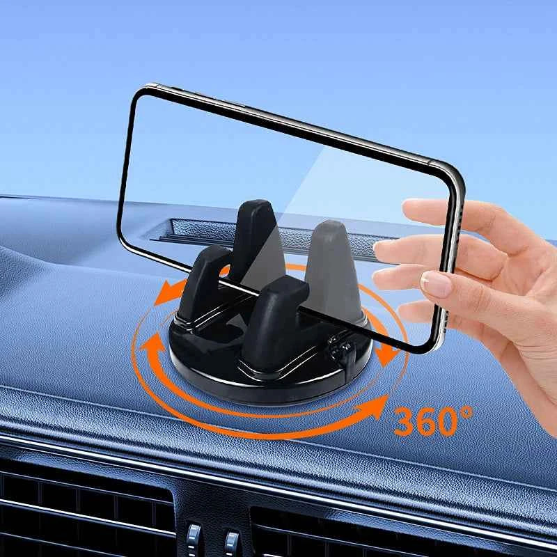 360° Rotatable Car Phone Holder – Universal Non-Slip GPS Dashboard Mount for All Smartphones