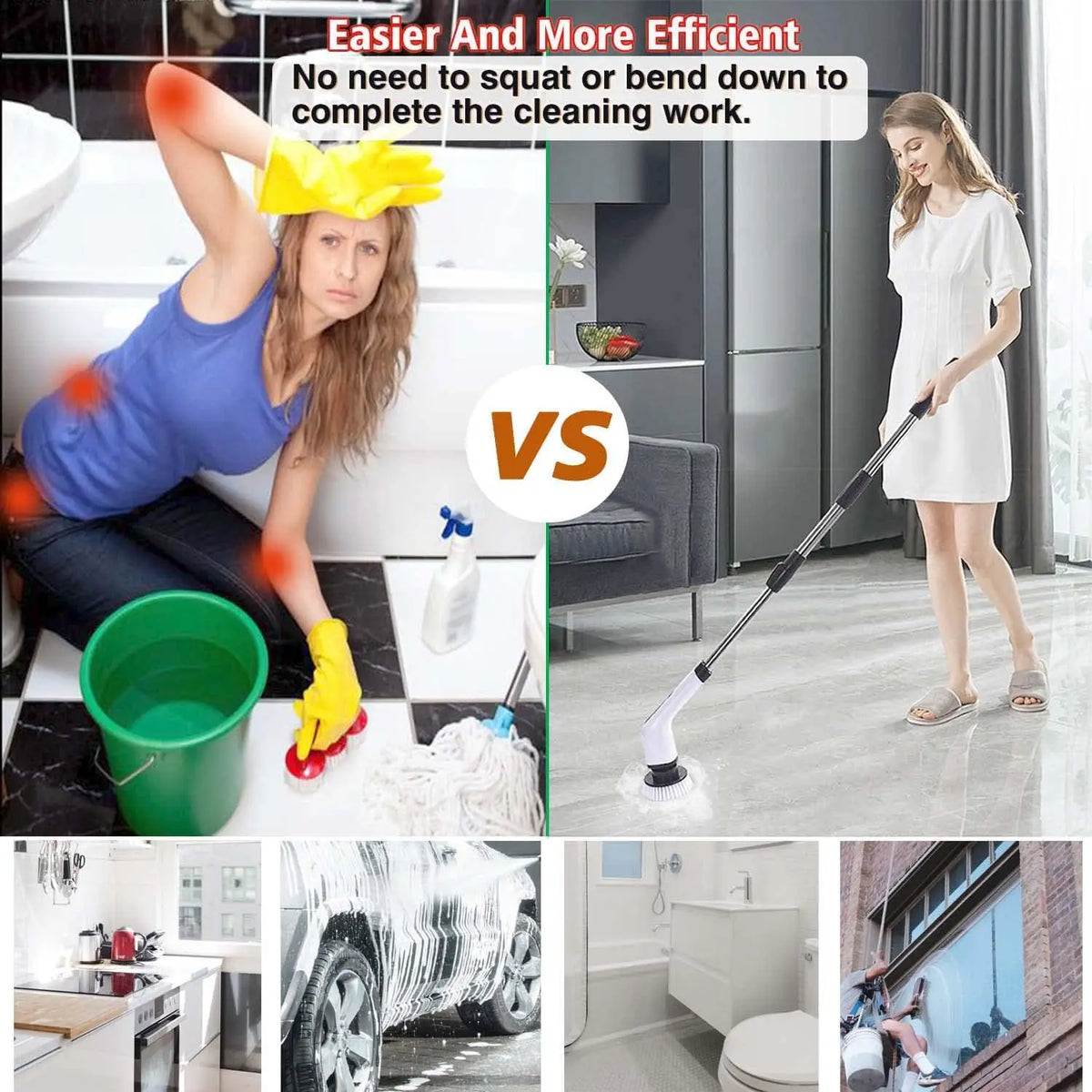 Cordless Spin Scrubber Electric Cleaning Brush – Multipurpose Kitchen & Bathroom Cleaner