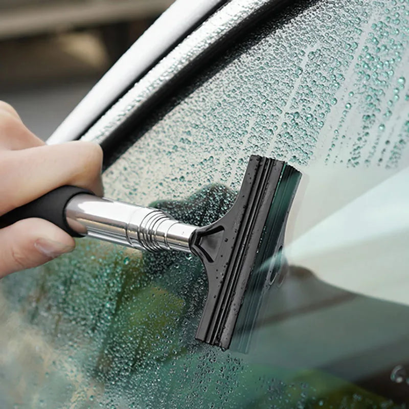 Telescopic Car Rearview Mirror Wiper – Handheld Glass Squeegee