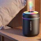 Rapuntek™ Mini USB Aroma Diffuser & Humidifier – 180ml Cool Mist with LED Mood Light for Car, Bedroom & Home