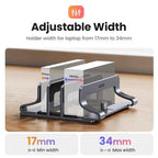 UGREEN Vertical Laptop Stand – Triple Slot Aluminium Holder for MacBook Air/Pro, iPad & Phone | Desk Organiser