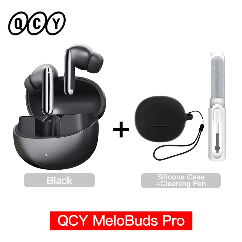 QCY MeloBuds Pro ANC Wireless Earbuds – 46dB Hybrid ANC, LDAC Hi-Res, Bluetooth 5.3, 6 Mic, 34H Playtime