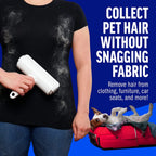 Pet Hair Remover Roller with Self-Cleaning Base — Reusable Lint Roller for Furniture, Sofa & Clothing