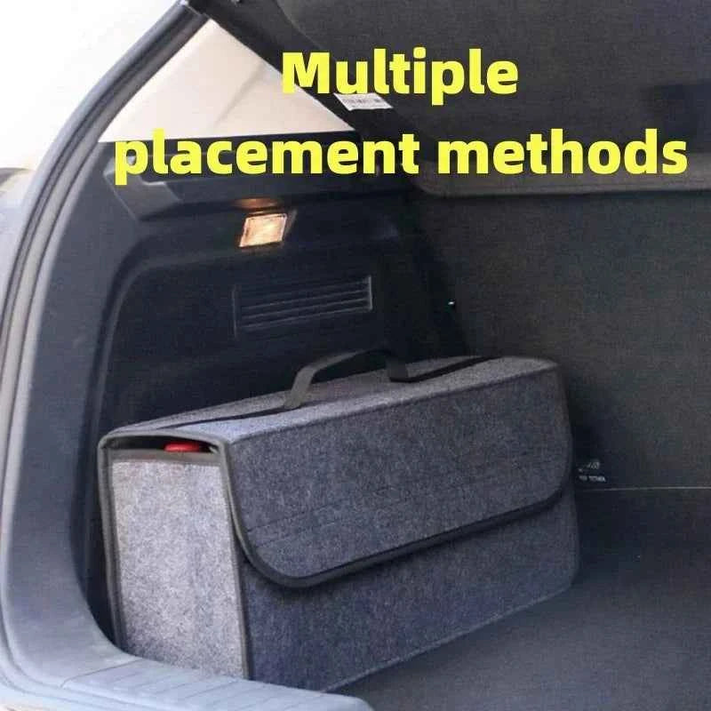 Car Trunk Organizer – Large Anti-Slip Felt Storage Bag with Compartments