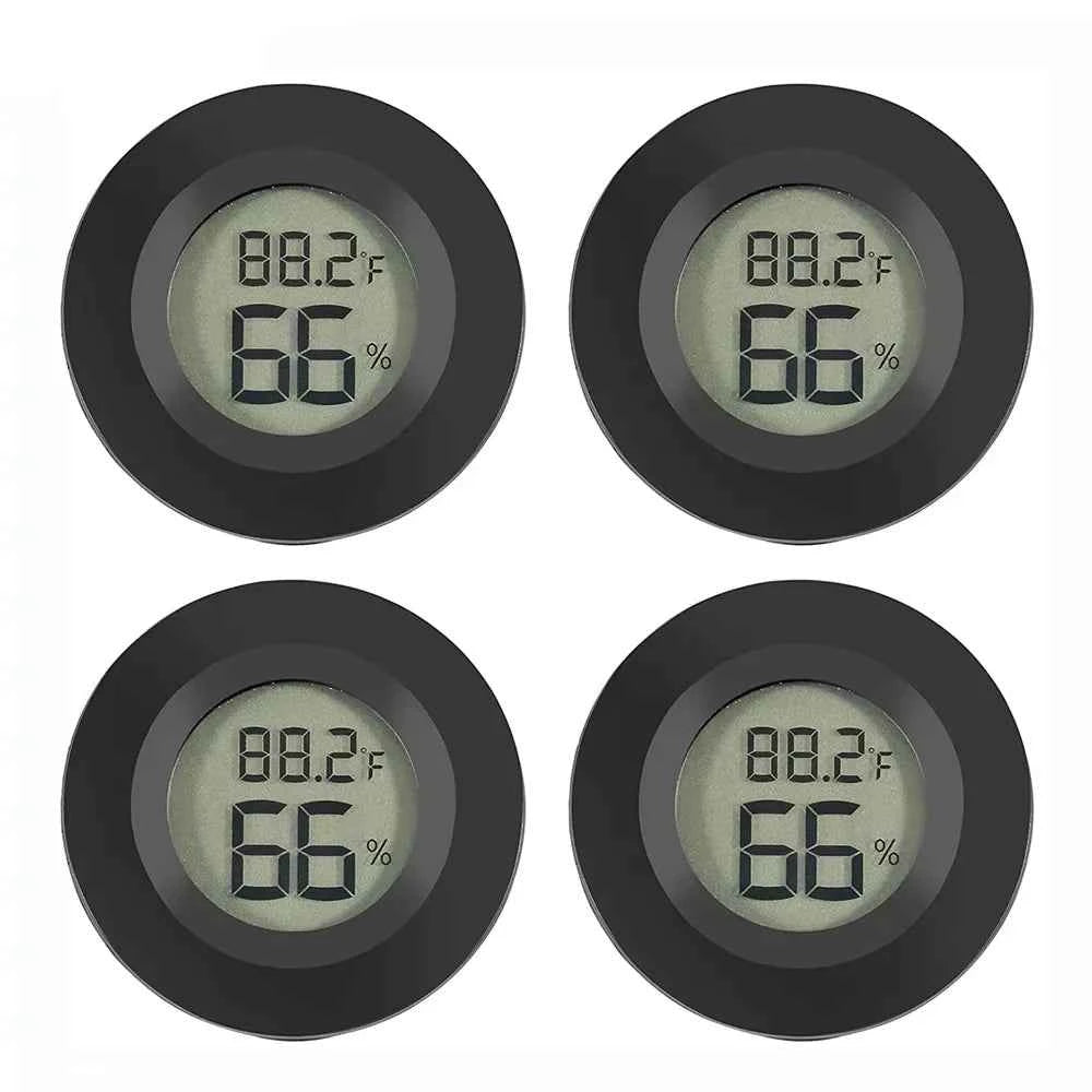 Round Digital LCD Thermometer Hygrometer – Temperature & Humidity Meter for Car, Home & Pet Box