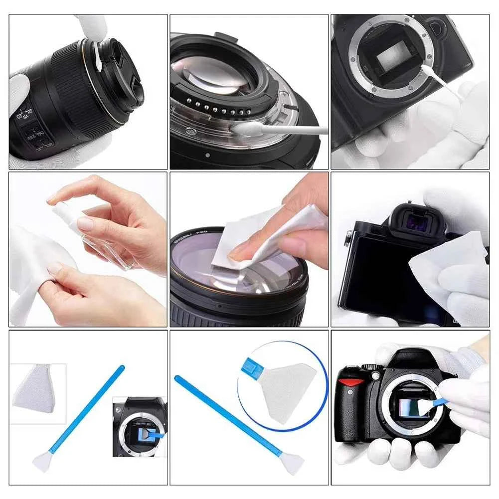 47-Piece Camera Cleaning Kit — DSLR Lens & Sensor Cleaning Set for Sony, Nikon, Canon & Fujifilm