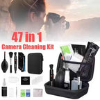 47-Piece Camera Cleaning Kit — DSLR Lens & Sensor Cleaning Set for Sony, Nikon, Canon & Fujifilm