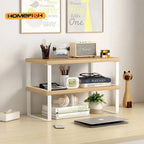 Elevated Monitor Stand with Home Office Storage Rack