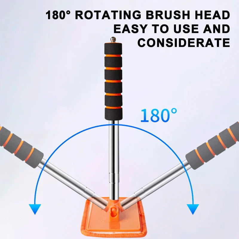 Telescopic Car Windshield Cleaning Brush with Microfibre Head