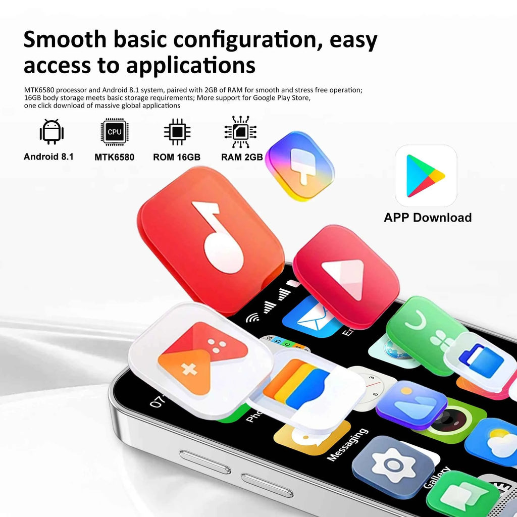SERVO 18SE MINI Pocket Smartphone – 3.0" Screen, Dual SIM, Android, 2GB RAM, 3G WCDMA