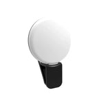 Rapuntek™ Mini Clip-On LED Selfie Ring Light – 3-Level Dimming Fill Light for Phone, Makeup & Video Calls