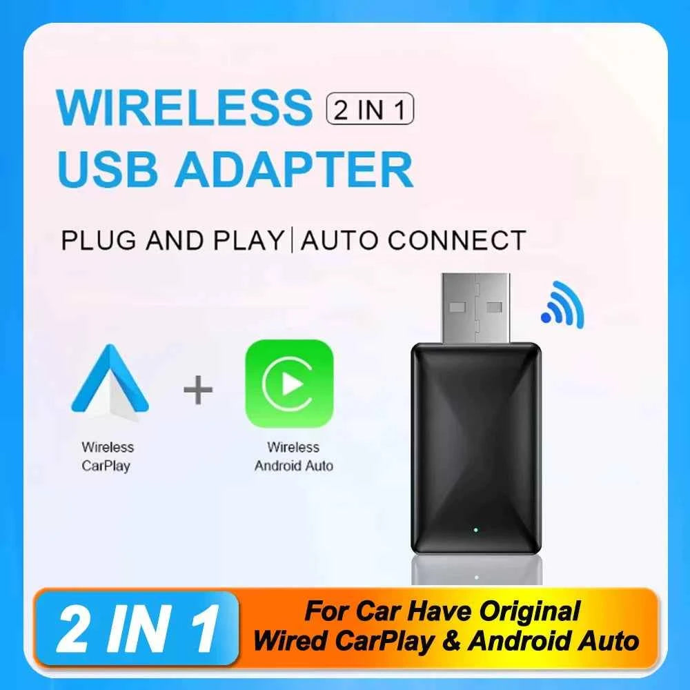 XUDA 2-in-1 Wireless Apple CarPlay & Android Auto Adapter for OEM Wired Car Systems