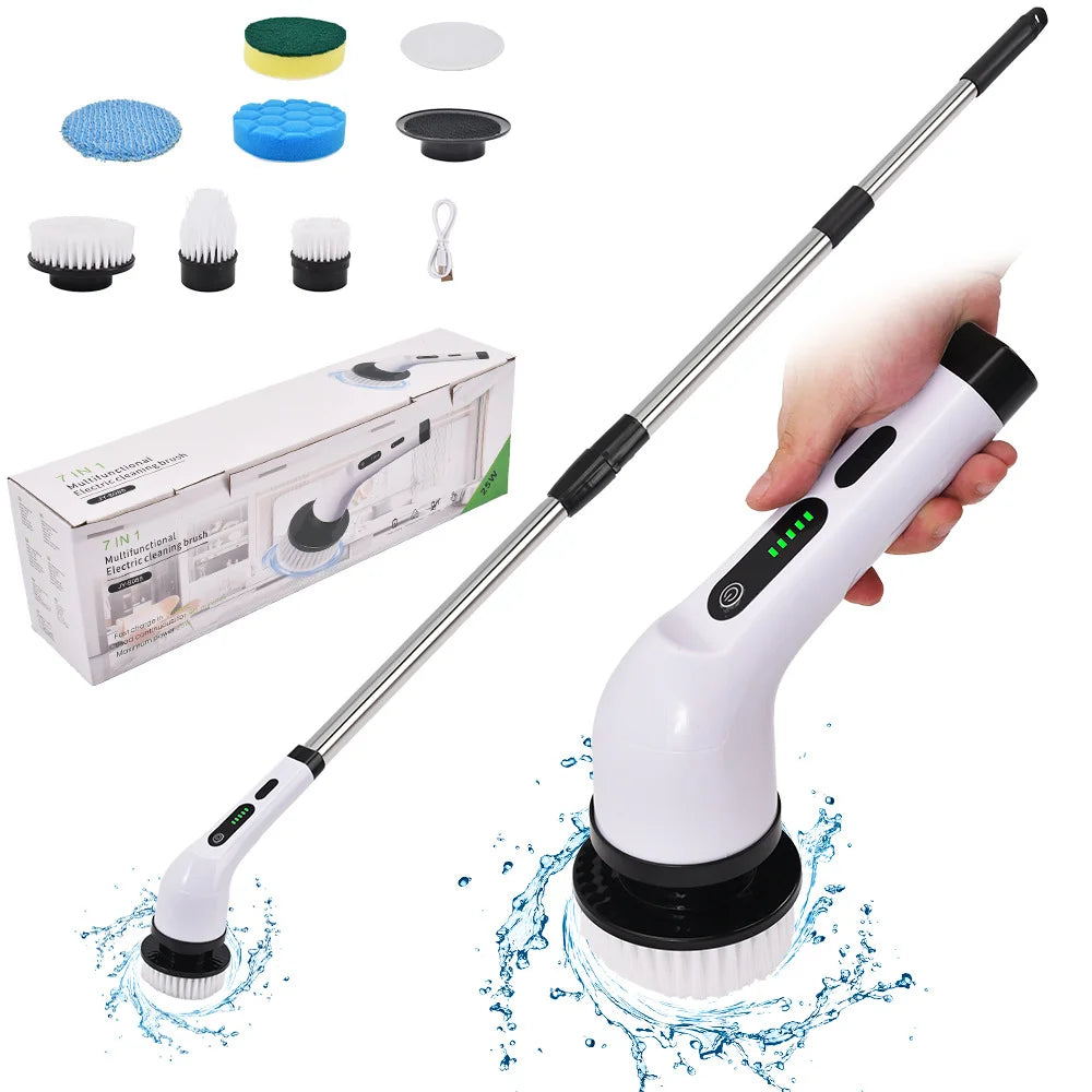 Cordless Spin Scrubber Electric Cleaning Brush – Multipurpose Kitchen & Bathroom Cleaner