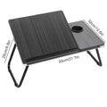Adjustable Folding Laptop Desk with Cup Holder – 5 Height Levels