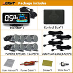 8-Sensor Parktronic Parking Kit – Front & Rear Radar Detector, Backup Assistance with Sound Alert