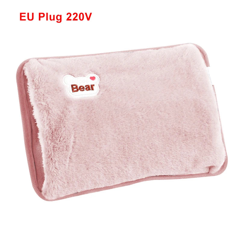 Raugee Electric Hot Water Bag – Rechargeable Hand Warmer Pillow | Fast Charge, Explosion-Proof, Soft Velvet Cover