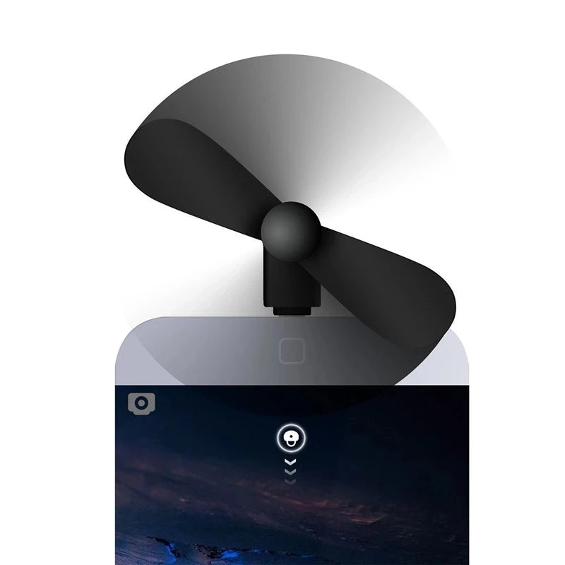 Rapuntek™ Mini Portable USB Fan – Micro USB & Type-C Phone Cooler for Gaming, Streaming & Everyday Use