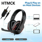 3.5mm Wired Gaming Headset for PS4 – Over-Ear Earphones with Microphone for PC & Chat