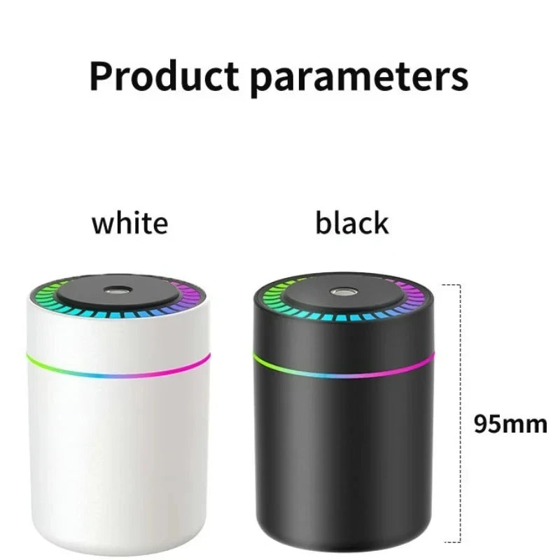 Mini USB Air Humidifier & Aroma Diffuser – 180ml, Essential Oil, Mist Maker for Car, Home & Bedroom