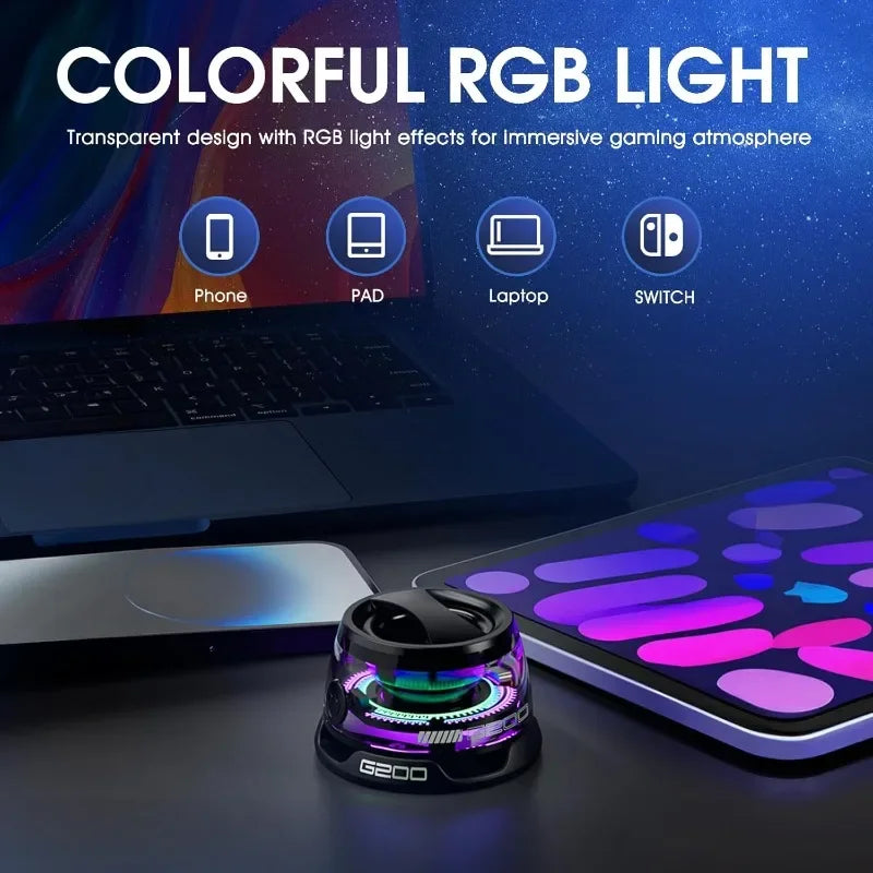 Outdoor Magnetic Bluetooth Speaker – Portable Mini Travel Stereo with RGB Light & Phone Holder for iOS & Android