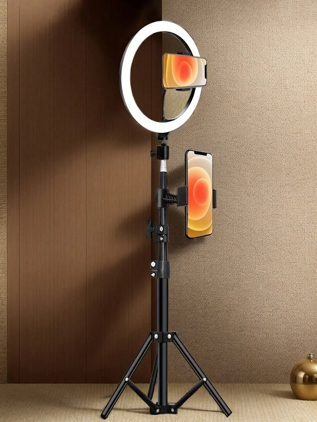 10" Ring Fill Light Kit — 110cm Adjustable Tripod & O-Clip | Live Streaming & Selfie Lighting